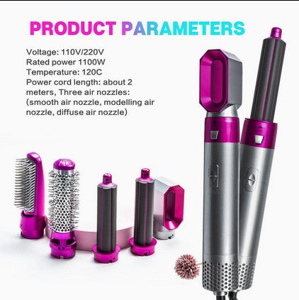 5-in-1 High-Speed Hair Dryer Brush | Fast Drying, Frizz-Free Styling with Auto-Wrap Curlers – Multi-Functional Hair Styler for All Hair Types