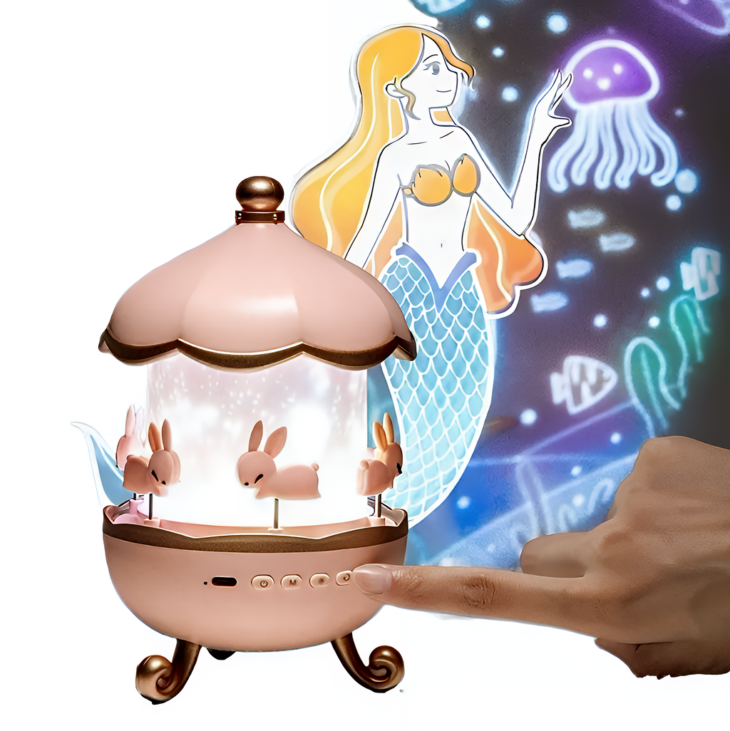 ✨ Rotating Bunny Galaxy Projector with Bluetooth Speaker – The Ultimate Vibe for Kids' Rooms & Gifting Goals 🎁