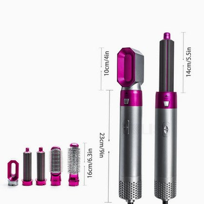 5-in-1 High-Speed Hair Dryer Brush | Fast Drying, Frizz-Free Styling with Auto-Wrap Curlers – Multi-Functional Hair Styler for All Hair Types